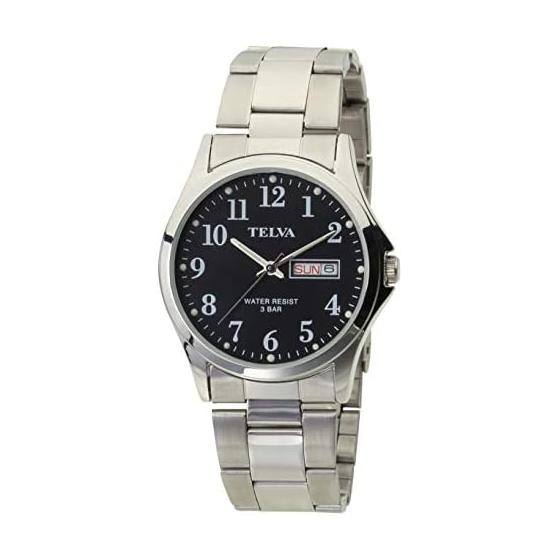 [CREPHA] CREPHA Watch Analog Stainless Steel Strap Date Day of the Week Waterproof for Daily Life Black TE-AM178-BKS Men s