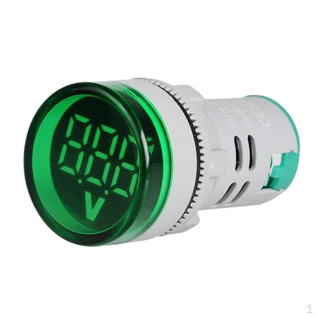 12-500 Digital Voltmeter Voltage Meter Round LED Indicator