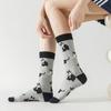 5 Pairs/Set Blue Cartoon Siamese Cat Cute Lovely Cotton Knitting Fashion Women Men Unisex Street Snap Jacquard Fancy Socks