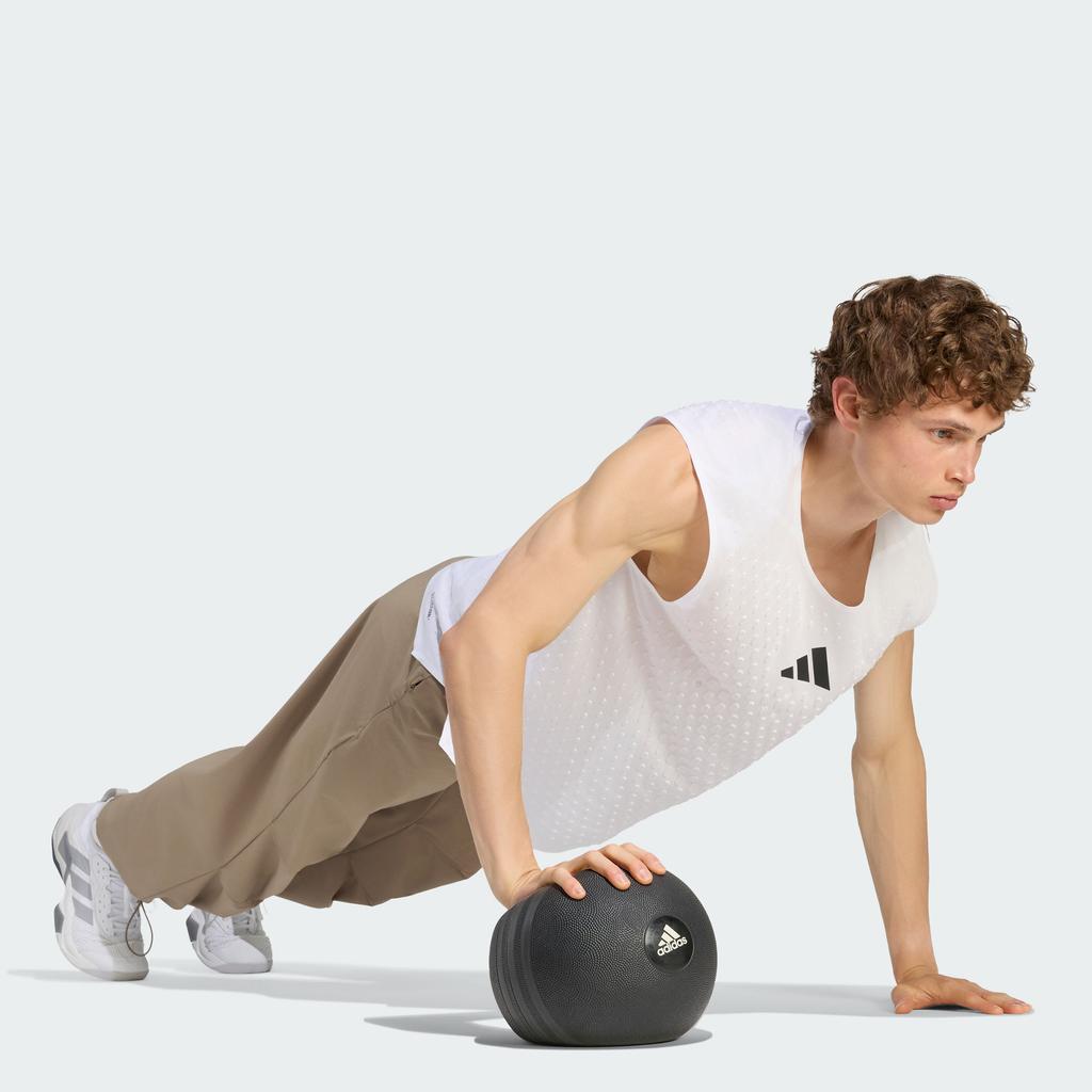adidas Tank Tops Men's White Crew Neck Moderate Other