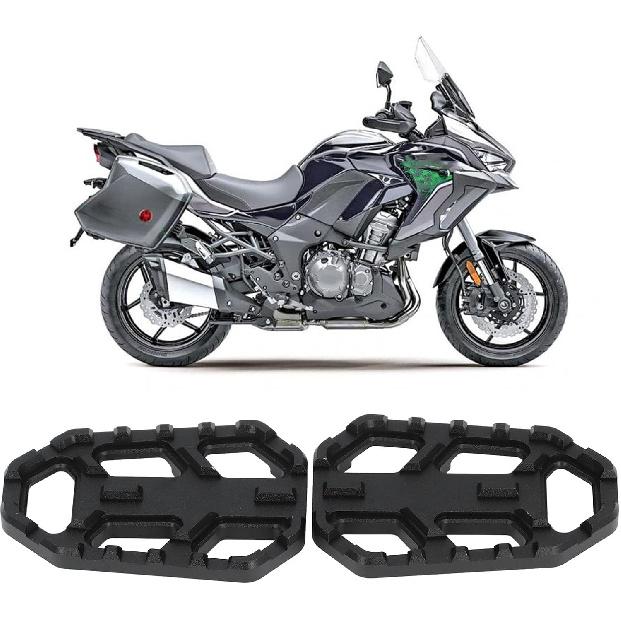 Motorcycle Foot Pegs for X300 650 1000, 1 Pair CNC Motorbike Footrest, Sharp Teeth, Anti Slip Shock Absorption, Come with Installation Accessories