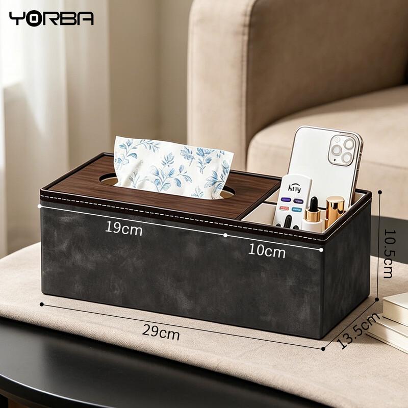 UBL Multi-functional Leather Tissue Box