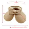 Summer Foldable Open-top Straw Hat, Portable Outdoor Sun Protection Wide-brimmed Sun Hat, UV Protection Bow Beach Hat
