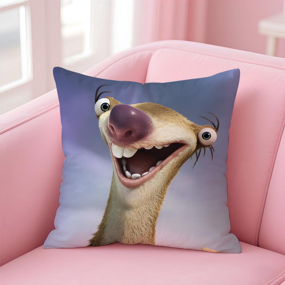 LIce Age Cushion Cover Pillowcase Short Plush Invisible zipper Room Sofa Cushion Cover