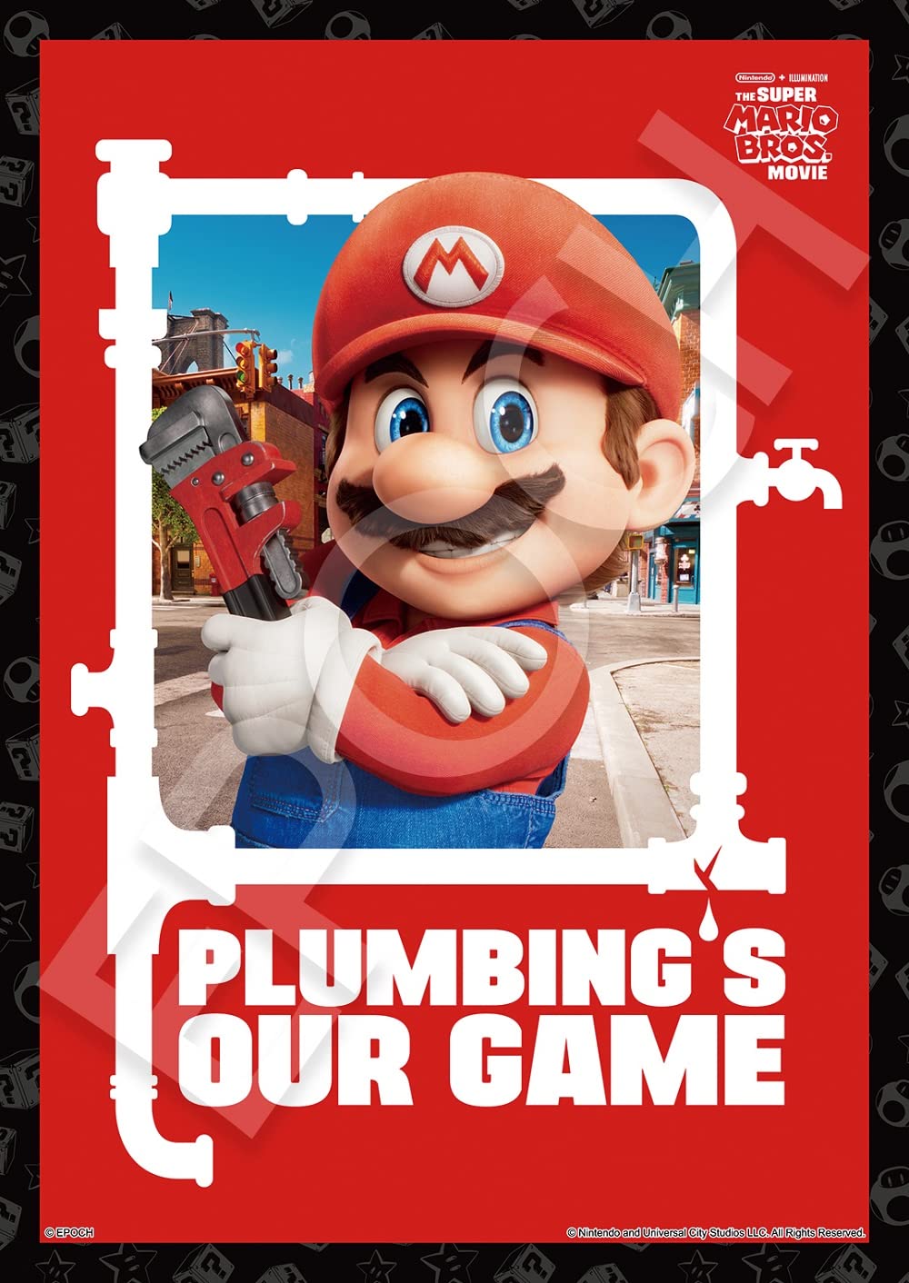 Epoch Jigsaw Puzzle Super Mario x with and Score Ticket 108-piece (18.2 25.7 cm) 03-084 Glue, Spatula,