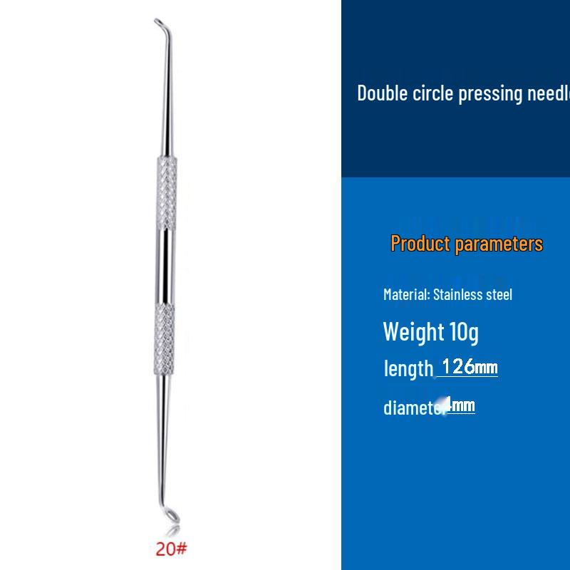 Stainless Steel Double-Ended Pimple Tweezer & Blackhead Remover Tool Set