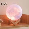 Customizable Bedside Light DIY Paint Your Own Moon Lamp, LED Night Kit with 8 Safe Pvc Lamp Colors And Brushes, Kids Craft Project, Warm Glow Bedroom