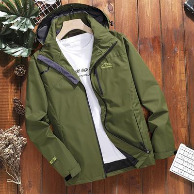Herren Herbst Outdoor Mast Plus Size Bergsteigeranzug Dünn Aufladen Wasserdicht Und Winddicht Große Größe Einzelmantel