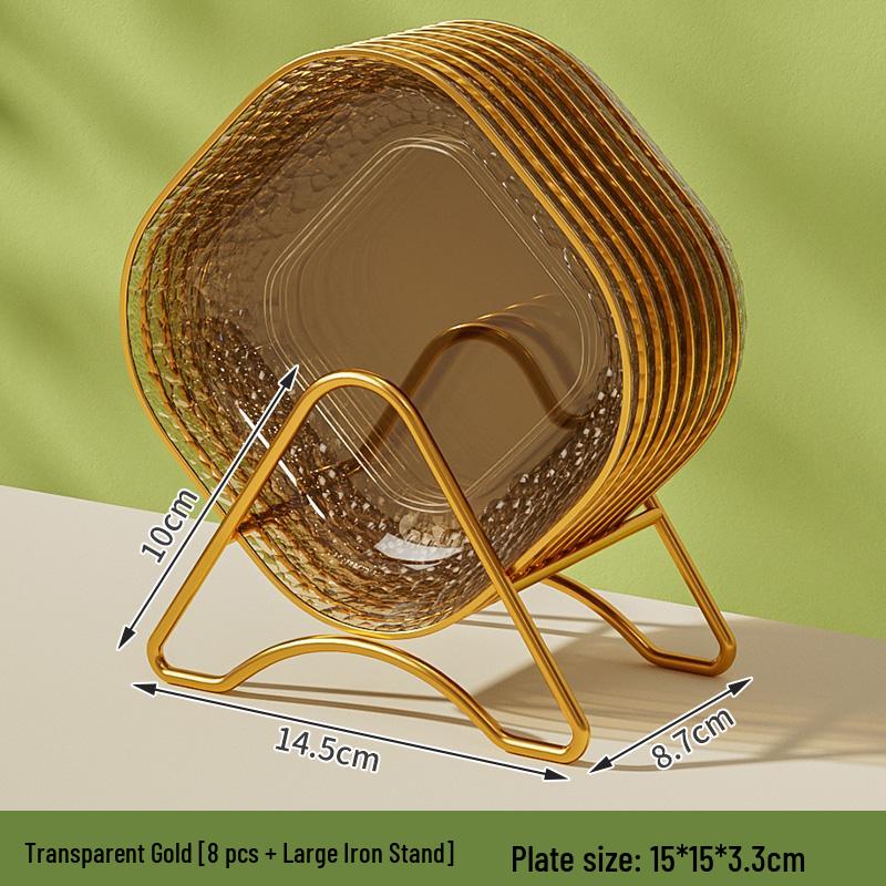 Luxury Plastic Bone Dish: Versatile Small Plate for Snacks, Fruits, Residue Storage, and Stir-Fry.