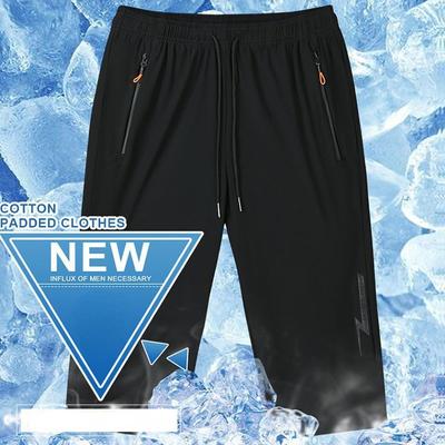 Pantaloni Corti Uomo Estivi in Seta Ghiaccio Moda Dritti Taglia Grande 5XL Sportivi Casual Asciugatura Rapida Pantaloni Sportivi