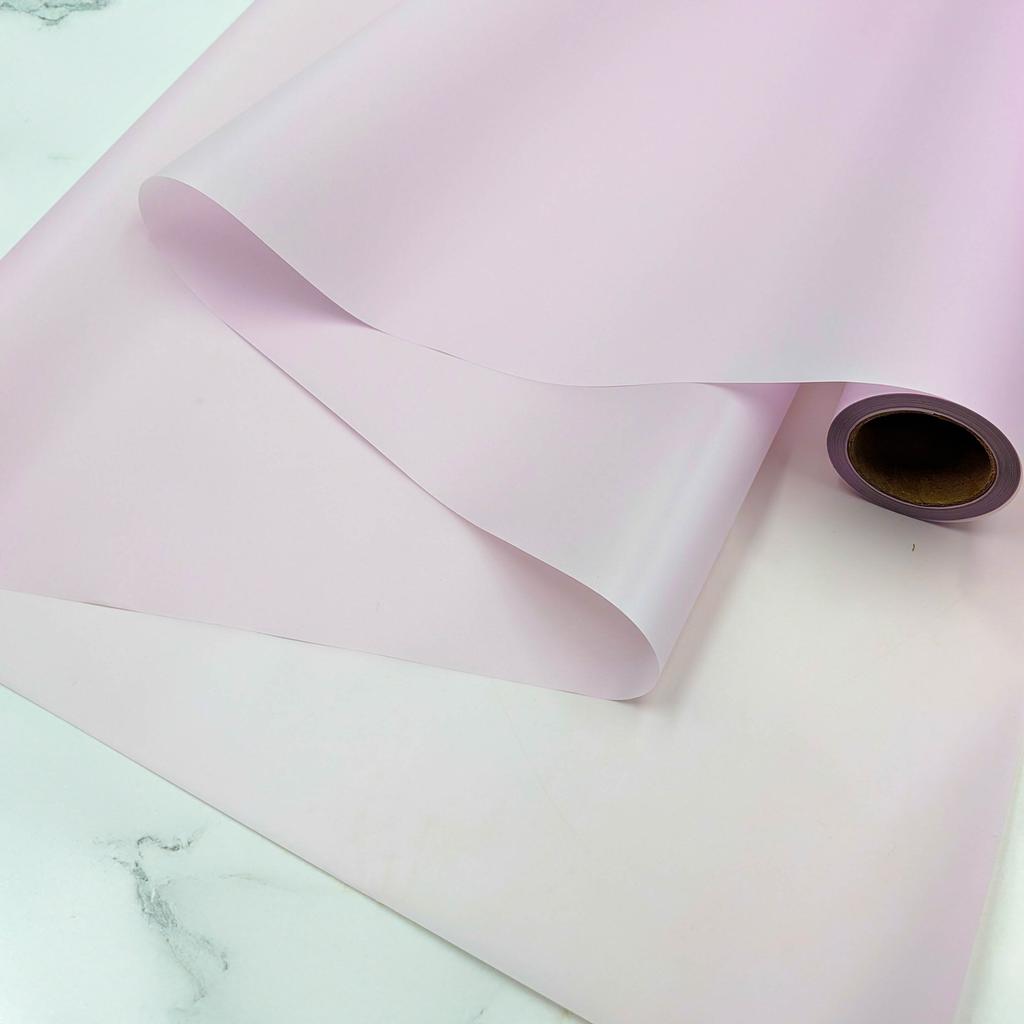 Matte Floral Film - "Matte 90'S" - Lavender - Roll 58Cm X 20M