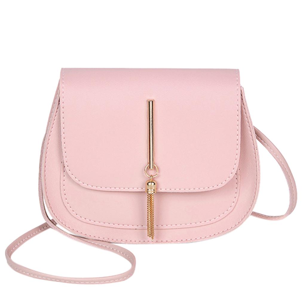 Fashion Color Tassel Leather Shoulder Bag Messenger Bag