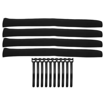4 stuks Kabel Organizer Management Sleeve Kabelhoes met Rits Beschermende Wrap met Binders