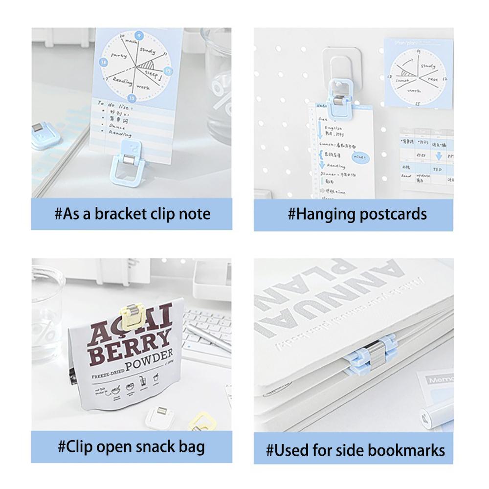 Cube shaped multifunctional student mini clip, note holder, bill holder, long tail clip, office storage
