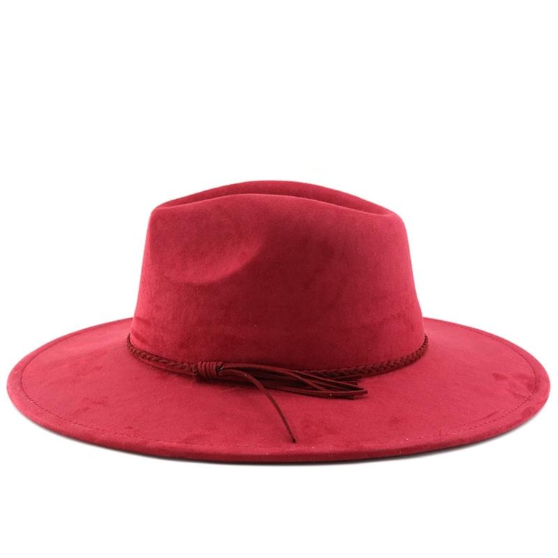 Klassische breite Krempe Herzförmige flache Derby-Kappe Herrenhut Mode Polyester Zylinder für Herren und Damen
