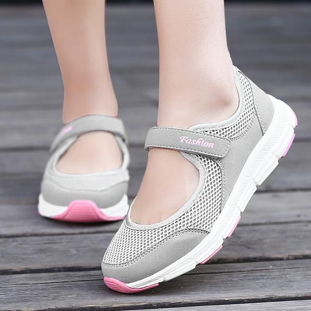 Summer Women Casual Shoes Soft Portable Sneakers Walking Shoes Flat Soles For Women Breathable Slip On White Shoes