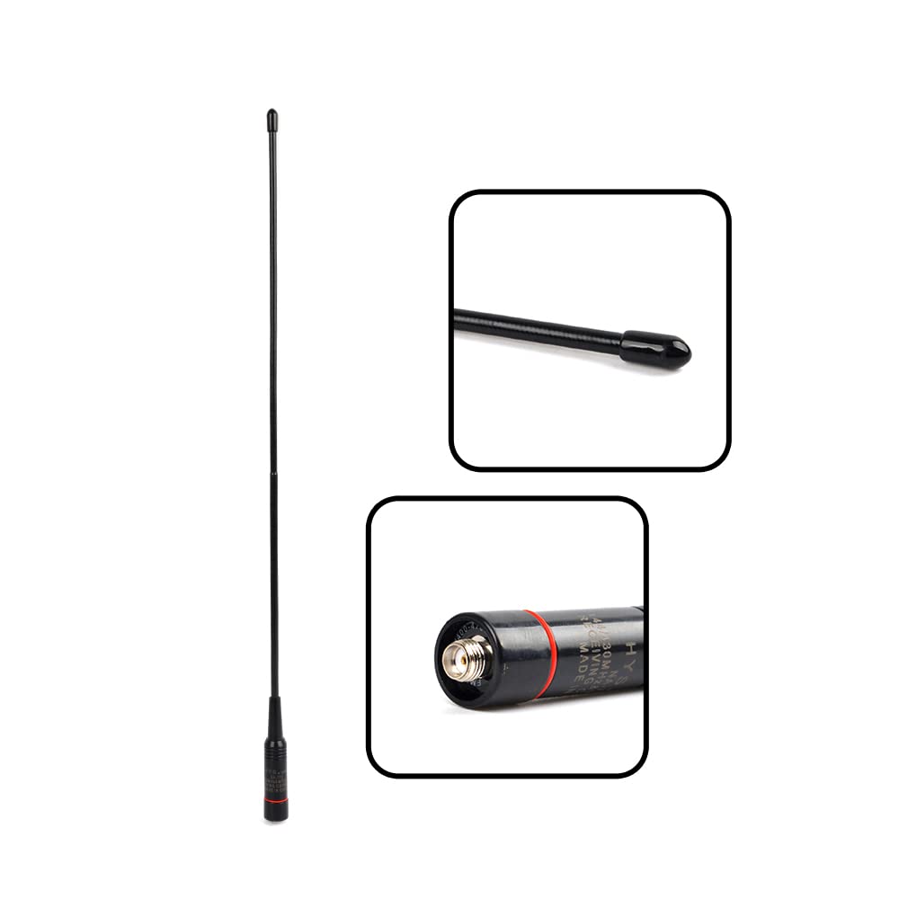 144430MHz TransmitReceive & Wideband Receive High-Gain Flexible Handheld Antenna SMAJ Type for Amateur Radio, Compatible with YAESU, KENWOOD, and