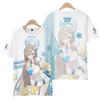 Popular Game Blue Archive Cosplay T-Shirts 3D Sunaookami Shiroko Print Kids Cartoon Anime Tees Summer Men Women Harajuku Y2k Top