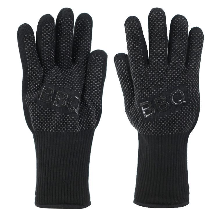 

High-Temperature Resistant Silicone Flame Retardant Gloves for BBQ, Oven, and Microwave – Heat Insulation and Anti-Scald.