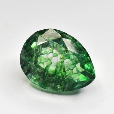Natural Green Emerald Loose Gemstone High Quality 9.45 Ct Pear Shape for Jewelry Making and Crafts