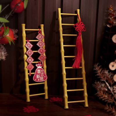 Step Ladder Home Decor Chinese Style Ladder Ornament Retro Ladder Crafts Sculpture Housewarming Supplies for Home Office Restaurant Hotel
