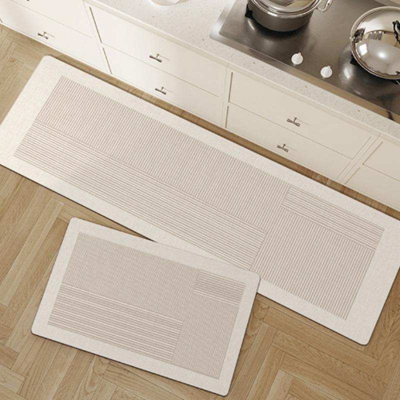 Minimalistická luxusní kuchyňská podložka z křemeliny odolná proti skvrnám, savá, snadná údržba, protiskluzová, rychleschnoucí rohožka ke dveřím