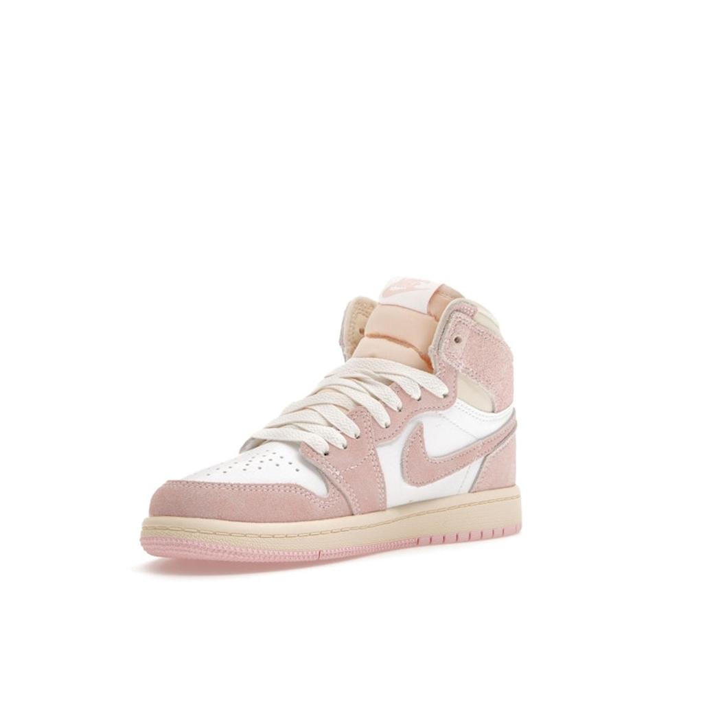 Air Jordan 1 Retro High OG PS Washed Pink Kids Sneakers Atmosphere White Muslin FD2597-600