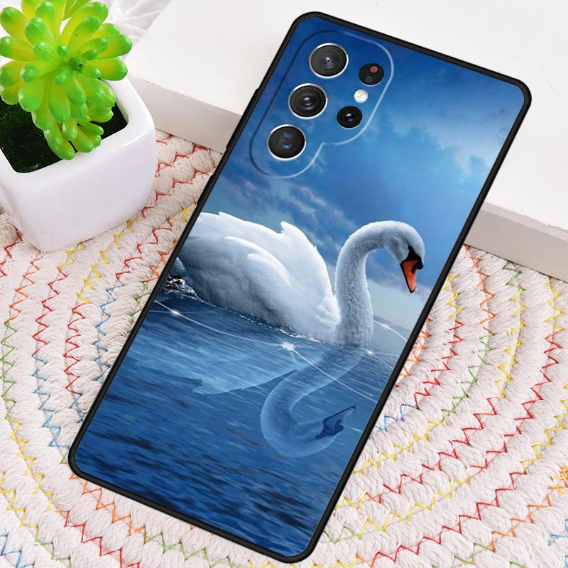 Cute Swan Phone Case for Samsung Galaxy Note 10 Pro S26 Ultra S23 S24 FE S25 S21 S22 PLUS Shockproof Cove