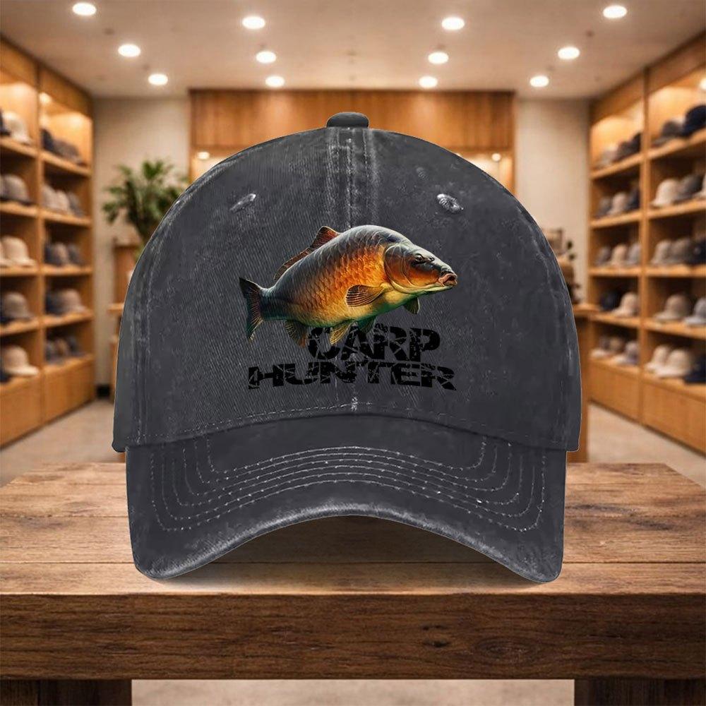 pc CARP HUNTER Adjustable Snapback Baseball Cap  Lightweight Unisex Hat Suitable for Sports Travel  Outdoor Adjustable Buck