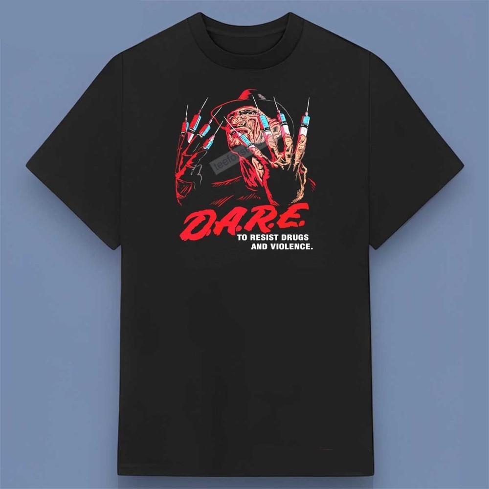 

Freddy Krueger Dare Halloween Shirt Size S-4XL Unisex T-Shirt L