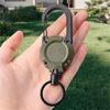 Heavy Duty Retractable Keychain Badge Reel Clips With Steel Wire AntiTheft Easy-To-Pull Buckle Rope Elastic Keychain For Camping