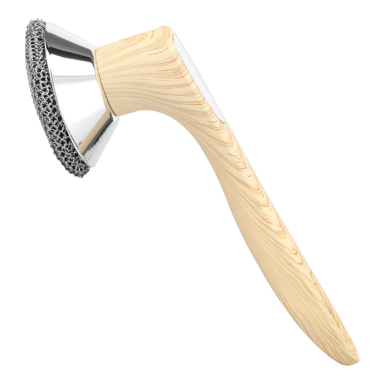 

Brush Pot Artifact Cleaning Ball Brush with Long Silicone Handle StainlessSteel Pot Brush for Cleaning Frying Pans Skillets Woks 1pc