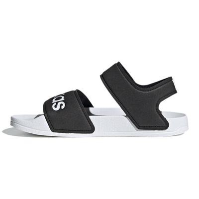 Sandalia Adilette K Sandalia de Cuero Sintético Negro Blanco Niños' FV6410