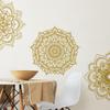 4 Pcs Gold Boho Mandala Wall Sticker PVC Wall Stickers Decor Half Mandala Wall Decal  Bedroom