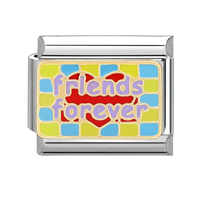 Ručně vyráběný italský kreslený náramek s ocelovým dnem: Roztomilé, Kreativní, DIY Šperkové Doplňky