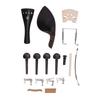 15Pcs Violin Accessories Kit 3 4 4 4 Full Size Universal Ebony Metal Replacement Parts Set