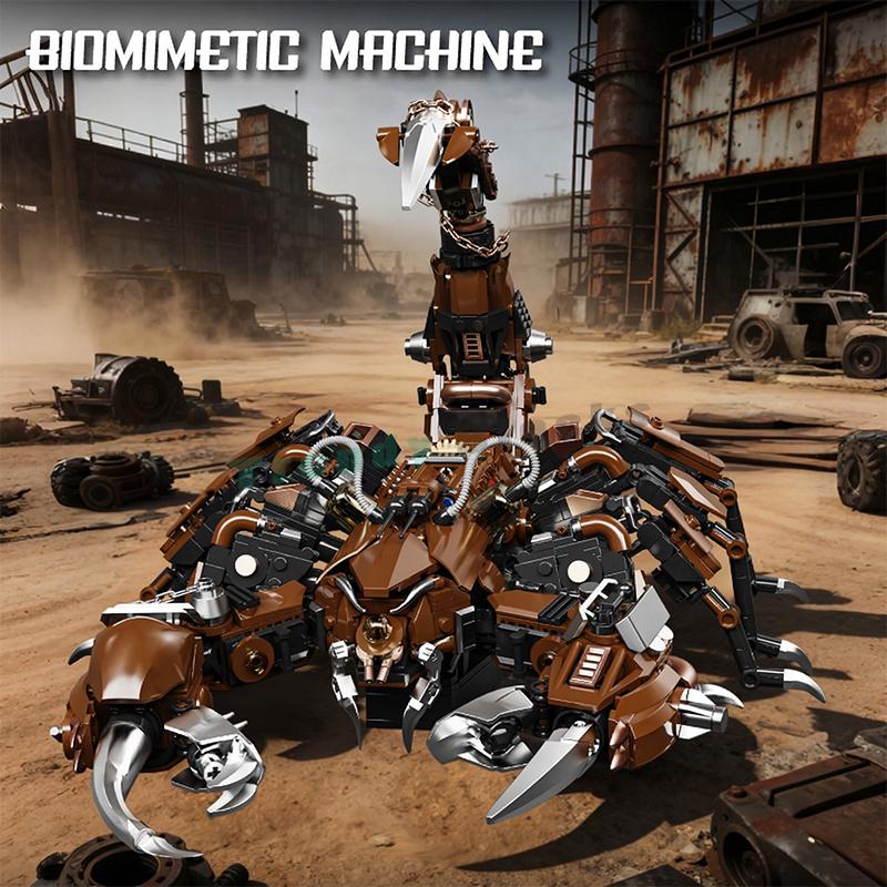 1074 Teile Cyberpunk Mechanischer Skorpion Bausteine, Technischer Mecha Tier Schreibtisch Dekor Steine Set Erwachsener Kinder Spielzeug Geburtstagsgeschenk