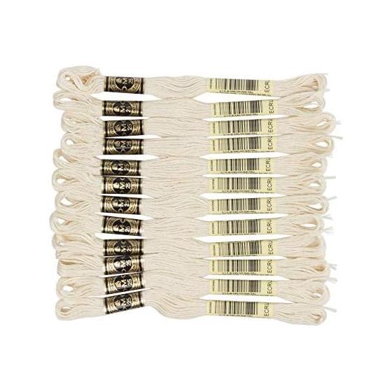 DMC 25th Thread Embroidery Thread 12 Bundles 8m ECRU Beige DMC25B