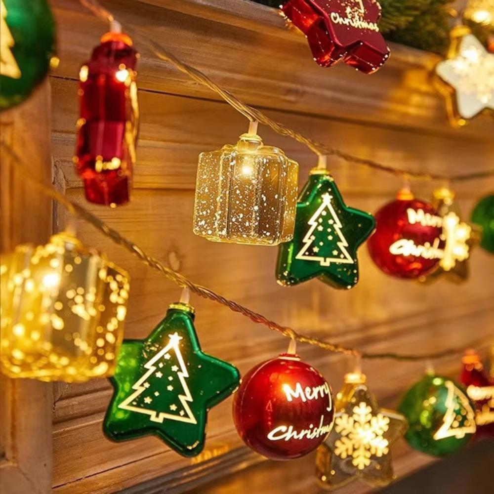 10/20/40 LED Christmas String Lights Warm White Hanging Ornament Lights  For Bedroom