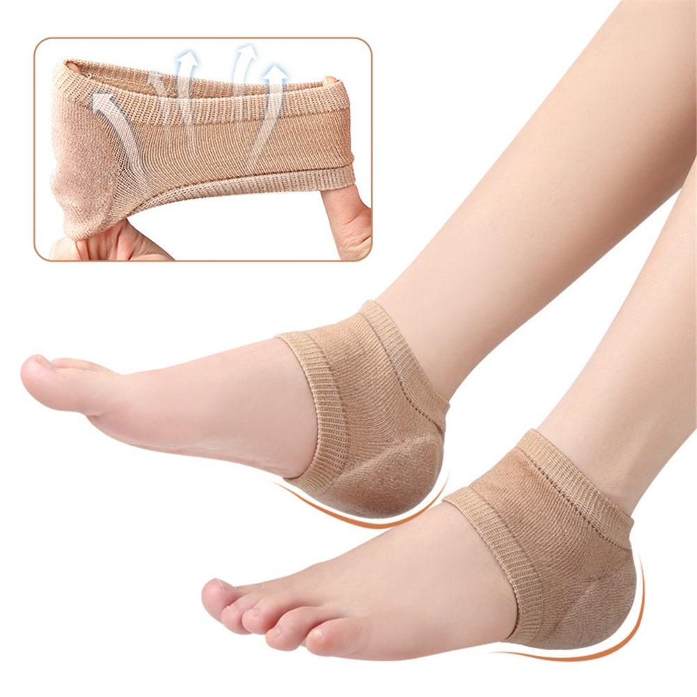 1Pair Reduce Heel Pressure Heel Sleeve Relieve Plantar Fasciitis Heel Pain Foot Care Skin Repair Pad Half Size Pad