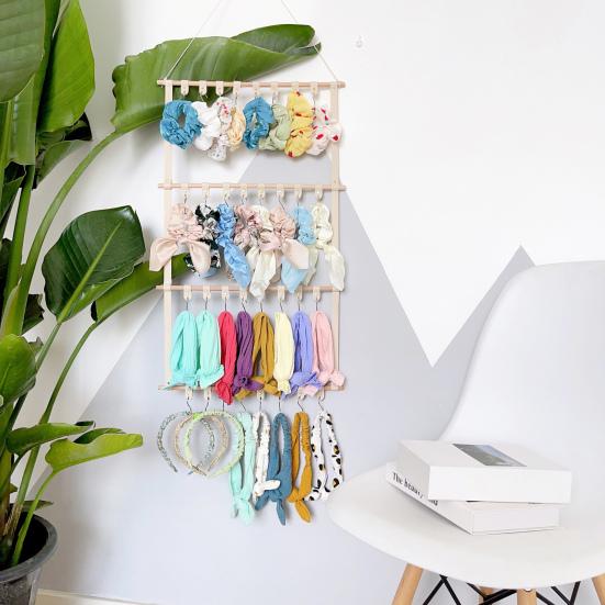 Headband Holder Large Storage Capacity Strong Load-bearing Wall Hanging Hair Accessories Organizer Rack