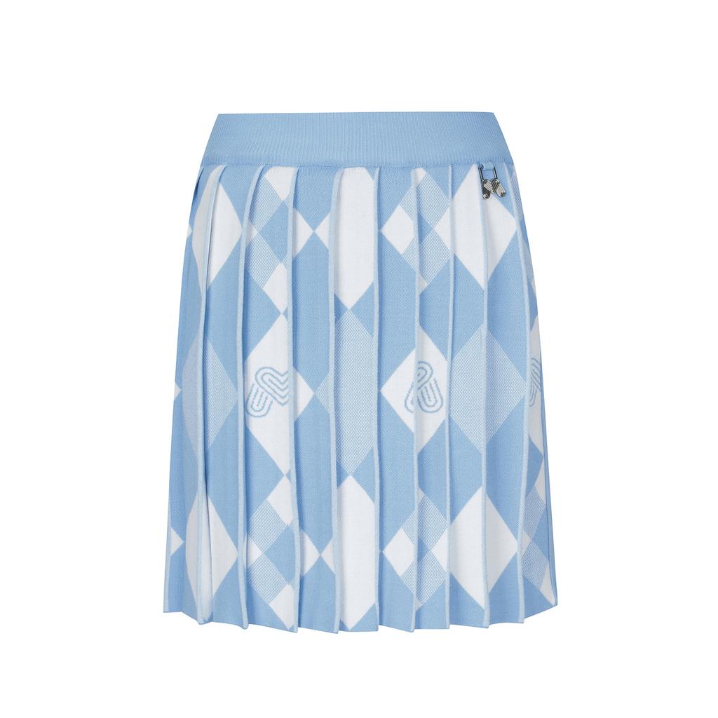 MARTINE GOLF Argyle Knit Pleats Culotte_S/Blue