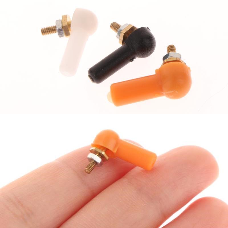 Perfect 2/5PCS L16/17mm Rod End M2 M3 Ball Joint 2/3mm Black Linkage Rod Ball Head Connector For DIY RC Gasoline Boat Servo Spare Parts