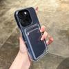 Luxury Jelly Wallet Transparent Bumper Case For iPhone 17 Air 16 15 14 13 12 11 Pro Max Candy Soft+Hard Card Slot Phone Cover
