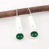 Green Onyx Gemstone 925 Solid Silver Jewelry Handmade Earrings 1.9" Gift For Her EE-168-18