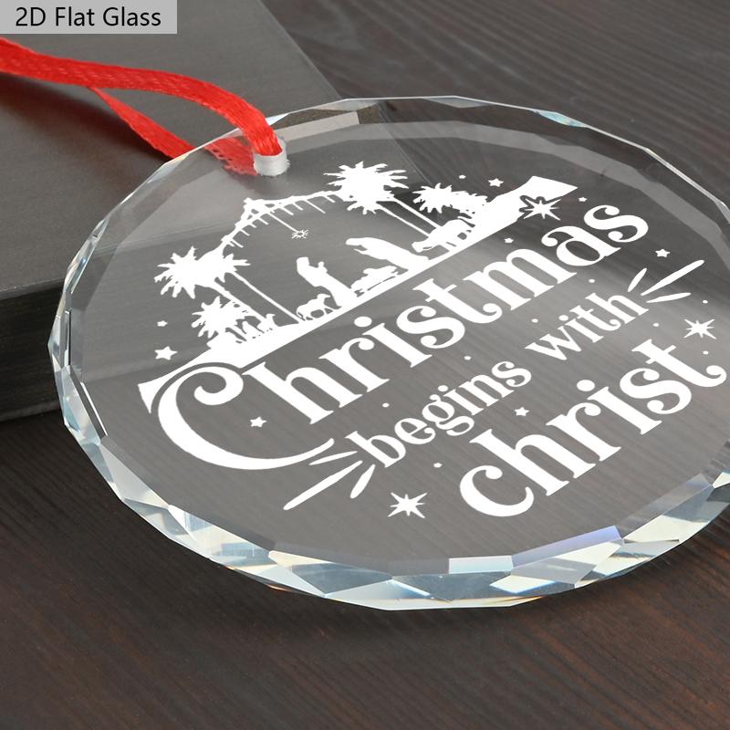 1pc/2pcs Christmas Acrylic Ornament,Spirit and Festive Holiday Decor,Perfect Reminder of The True Essence of Christmas,deal Gift for Family and Faith