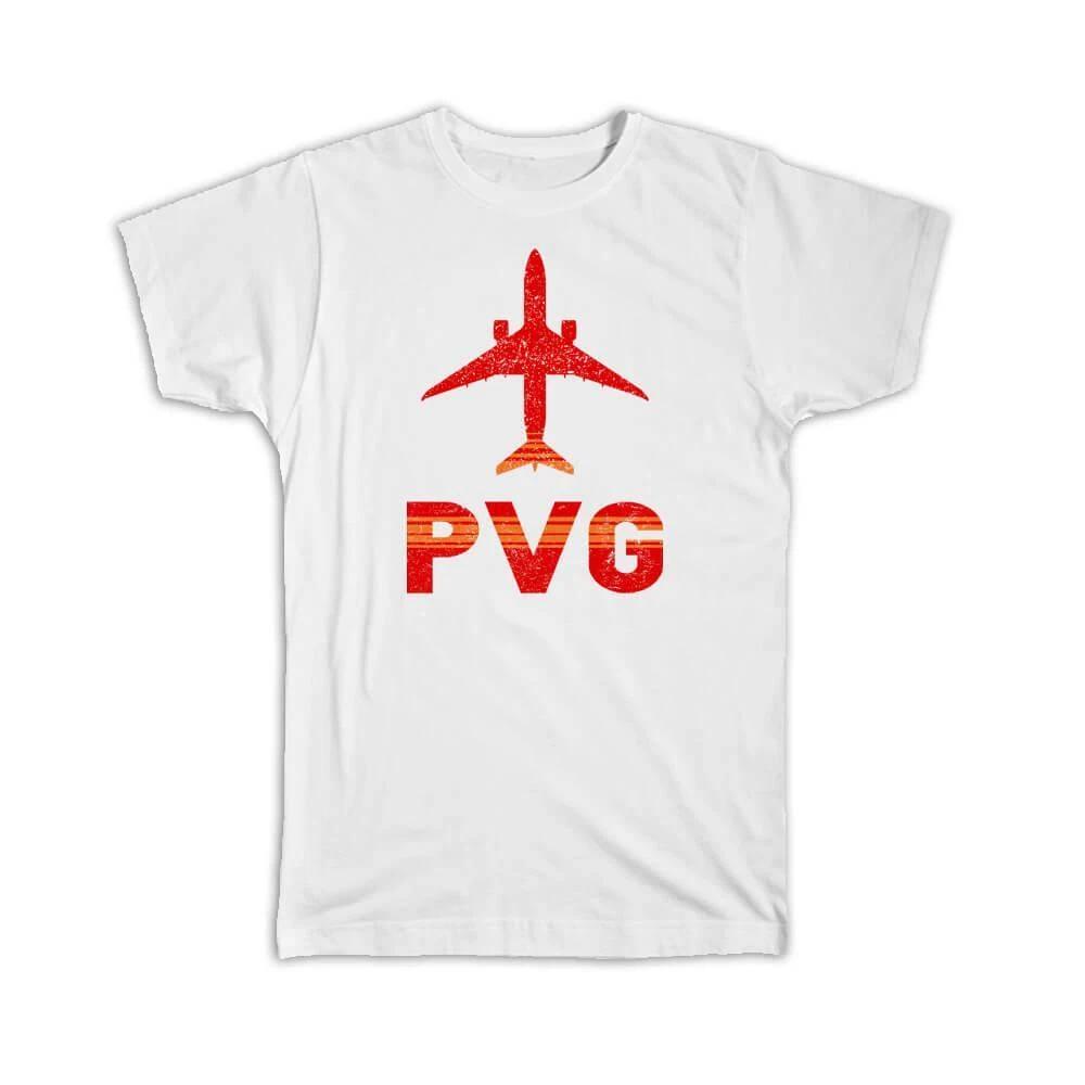 Gift T-Shirt : China Shanghai Pudong Airport PVG Travel Airline Pilot AIRPORT 4XL
