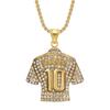 European and American Hip Hop Jewelry Football Sports World Jersey No. 7 No. 10 Pendant Necklace for Men