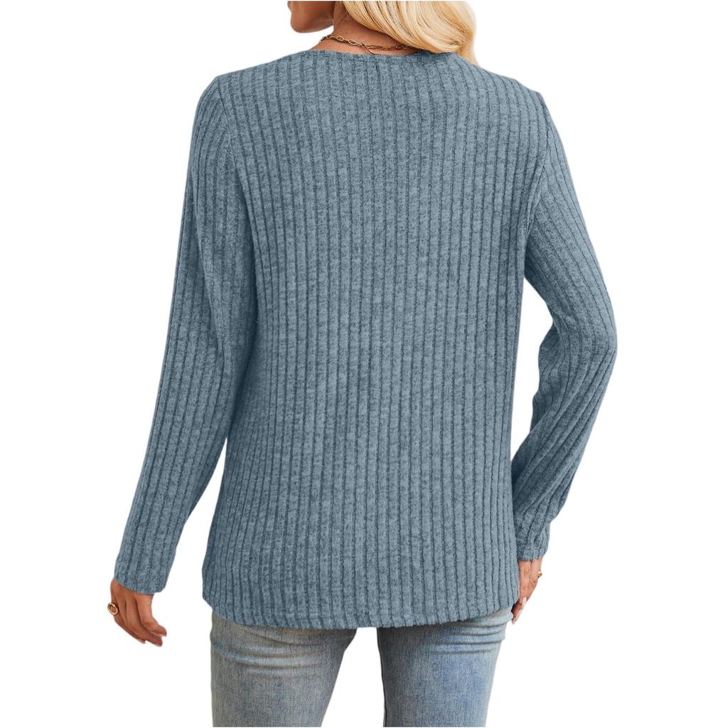 Women's Solid-color Fashionable Long-sleeved Top