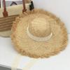 Big Edge Hat Women's Summer Vacation Wind Raffia Straw Hat Big Brim Sunshade Sunscreen Burr Edge Temperament Beach Hat